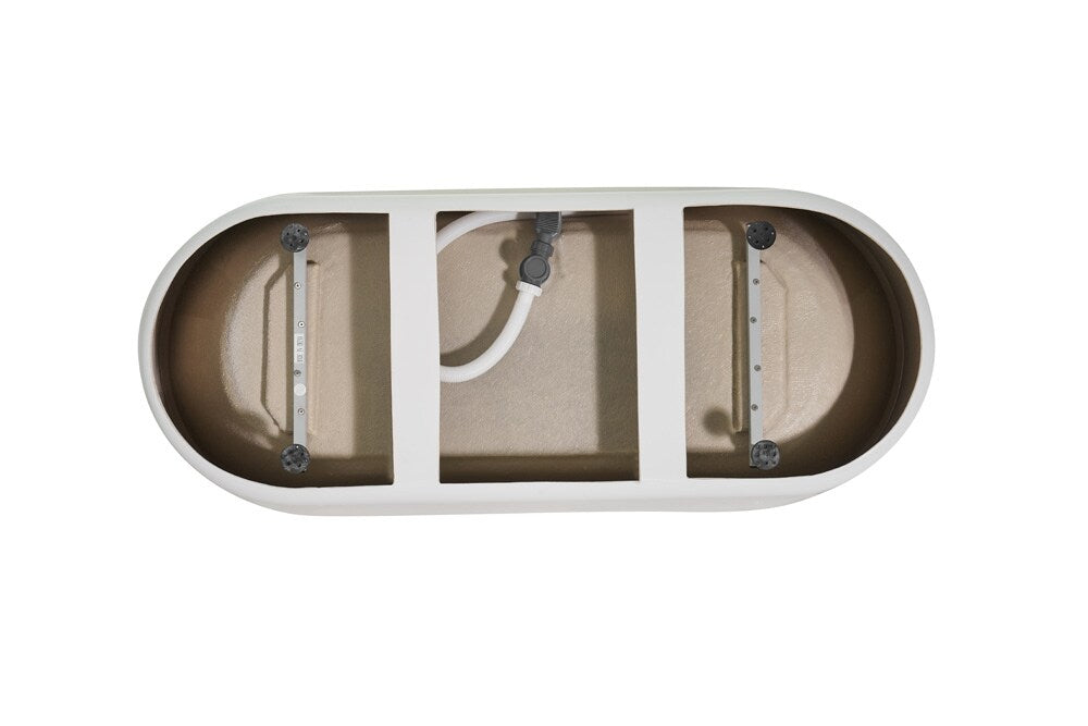 Elegant Furniture & Lighting - Odette 71 inch soaking roll top bathtub in glossy white - BT10671GW veiw 6