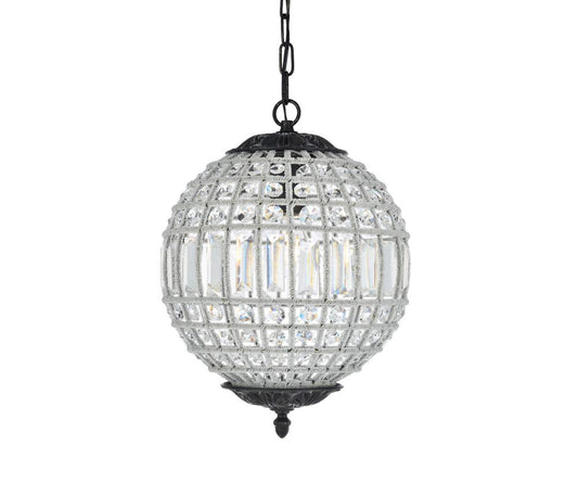 Elegant Furniture & Lighting - Olivia 1 light Dark Bronze Pendant Clear Royal Cut Crystal - 1205D12DB/RC veiw 1