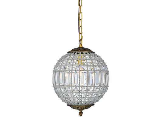 Elegant Furniture & Lighting - Olivia 1 light French Gold Pendant Clear Royal Cut Crystal - 1205D12FG/RC veiw 1