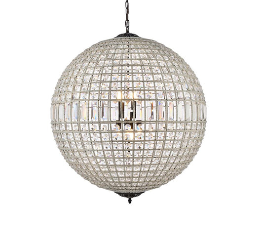 Elegant Furniture & Lighting - Olivia 8 light Dark Bronze Chandelier Clear Royal Cut Crystal - 1205G36DB/RC veiw 1