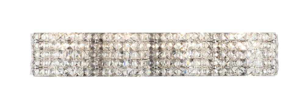 Elegant Furniture & Lighting - Ollie 4 light Chrome and Clear Crystals wall sconce - LD7017C view 1