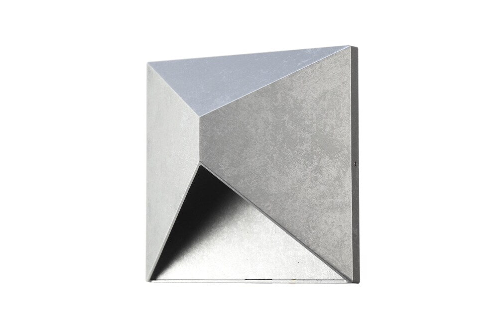 Elegant Furniture & Lighting - Olympos LED Outdoor Wall lamp D:8 H:8 9.5W 600LM 3000K, Silver Finish Acrylic Lens - LDOD1100 veiw 1