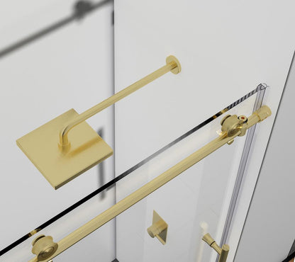Elegant Furniture & Lighting - Orlando Frameless tub door 60 x 60 Brushed Gold - TD111-6060BGD veiw 6