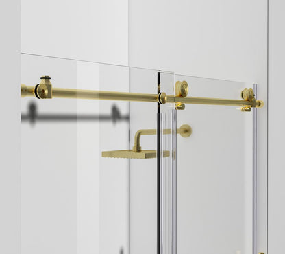 Elegant Furniture & Lighting - Orlando Frameless tub door 60 x 60 Brushed Gold - TD111-6060BGD veiw 7