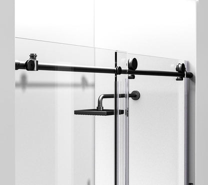 Elegant Furniture & Lighting - Orlando Frameless tub door 60 x 60 Matte Black - TD111-6060MBK veiw 7