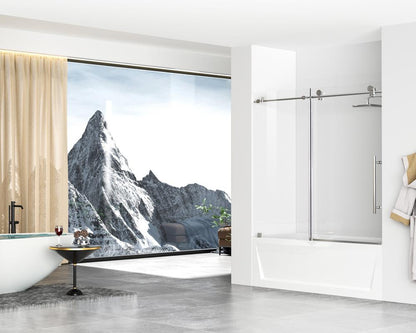 Elegant Furniture & Lighting - Orlando Frameless tub door 60 x 60 Polished Chrome - TD111-6060PCH veiw 3