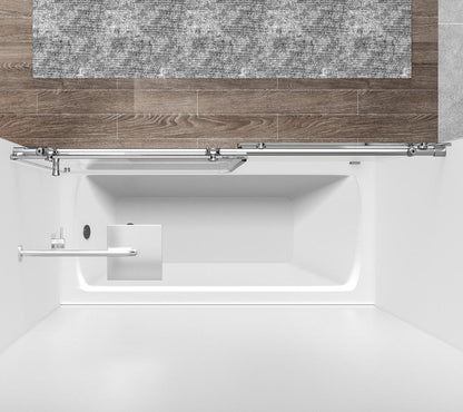 Elegant Furniture & Lighting - Orlando Frameless tub door 60 x 60 Polished Chrome - TD111-6060PCH veiw 5