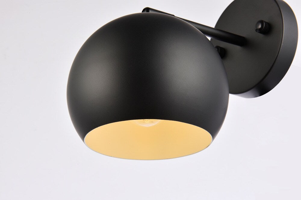 Elegant Furniture & Lighting - Othello 1 light black wall sconce - LD2355BK veiw 4