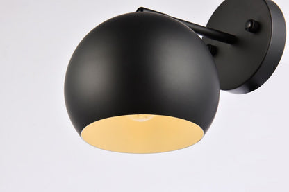 Elegant Furniture & Lighting - Othello 1 light black wall sconce - LD2355BK veiw 4