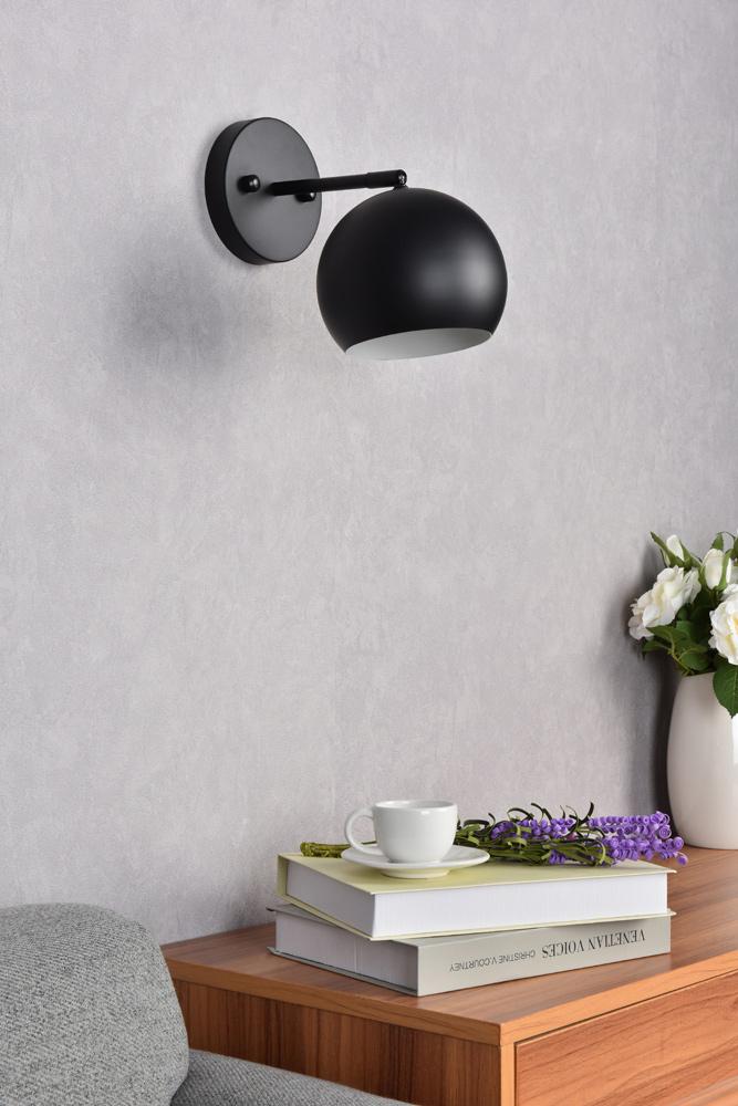 Elegant Furniture & Lighting - Othello 1 light black wall sconce - LD2355BK veiw 8