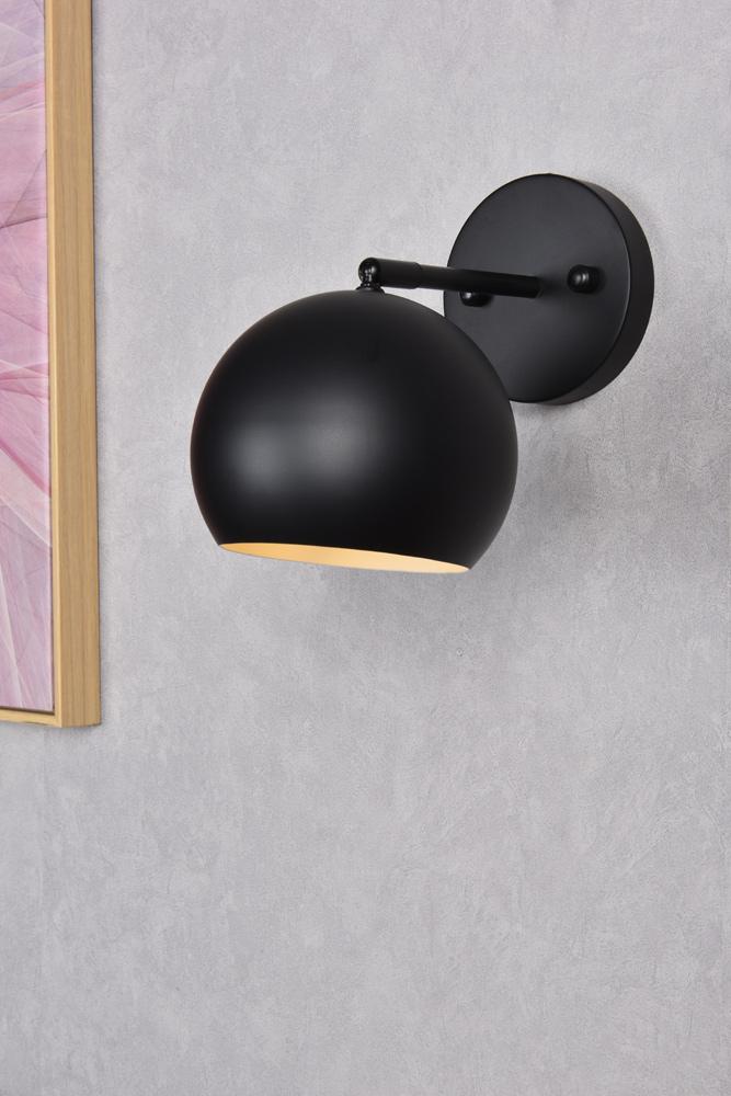 Elegant Furniture & Lighting - Othello 1 light black wall sconce - LD2355BK veiw 9