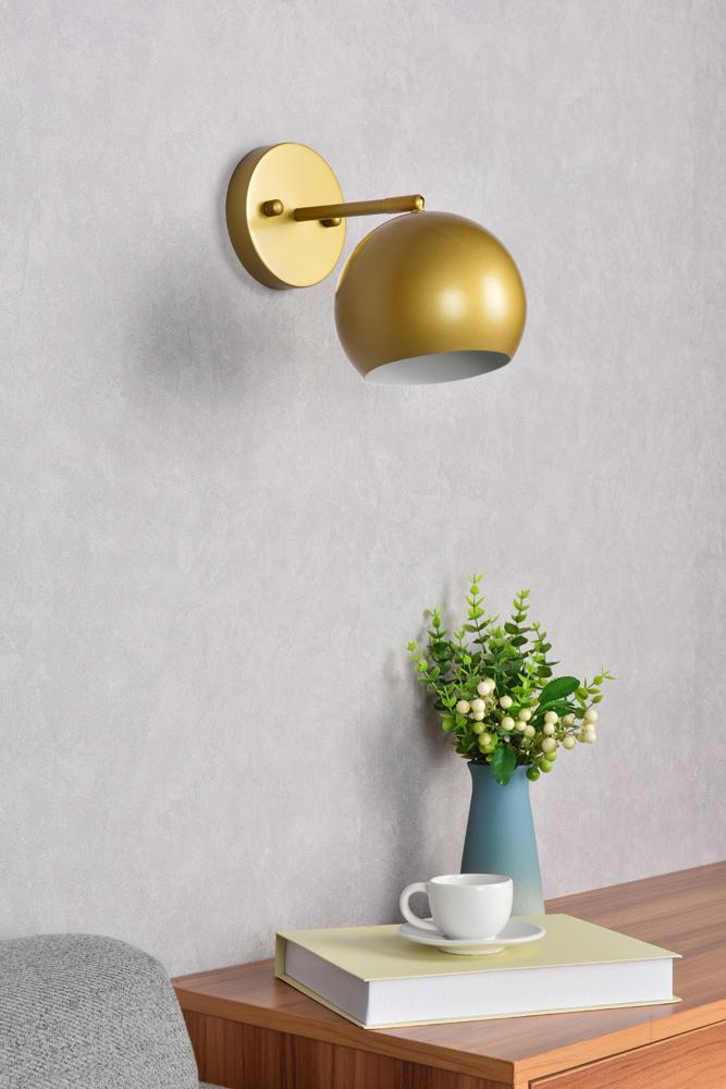 Elegant Furniture & Lighting - Othello 1 light brass wall sconce - LD2355BR veiw 8