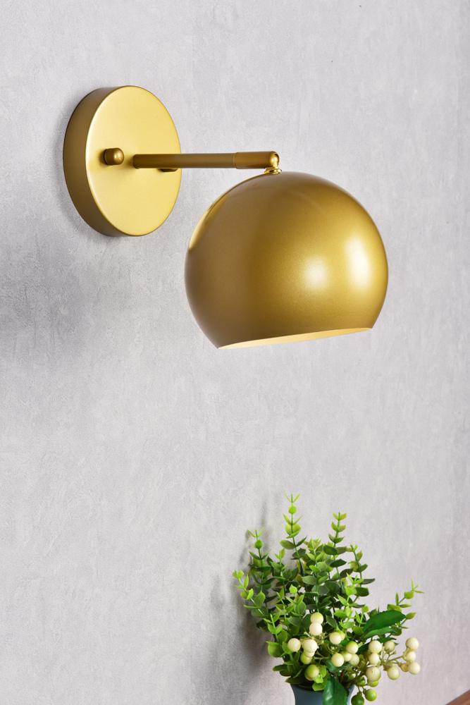 Elegant Furniture & Lighting - Othello 1 light brass wall sconce - LD2355BR veiw 9