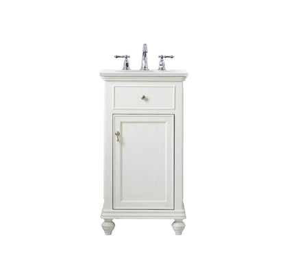 Elegant Furniture & Lighting - Otto 19 inch Single Bathroom vanity in antique white with ivory white engineered marble - VF12319AW-VW veiw 1