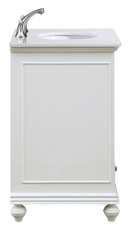 Elegant Furniture & Lighting - Otto 30 inch Single Bathroom vanity in Antique White with ivory white engineered marble - VF-1023-VW veiw 4