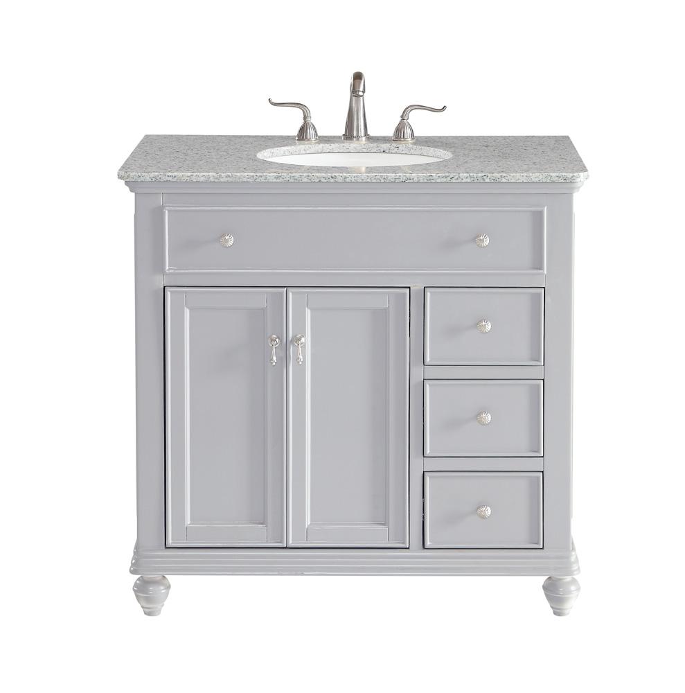 Elegant Furniture & Lighting - Otto 36 In. Single Bathroom Vanity Set In Light Grey - VF12336GR veiw 1