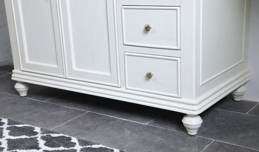 Elegant Furniture & Lighting - Otto 42 inch Single Bathroom vanity in antique white with ivory white engineered marble - VF12342AW-VW veiw 7