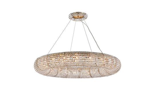 Elegant Furniture & Lighting - Paris 20 light Brass Chandelier Clear Royal Cut Crystal - 2114G52G/RC veiw 1