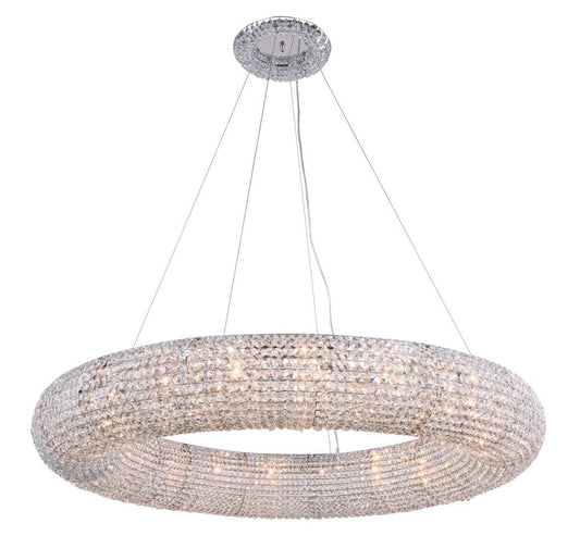 Elegant Furniture & Lighting - Paris 20 light Chrome Chandelier Clear Royal Cut Crystal - 2114G52C/RC veiw 1