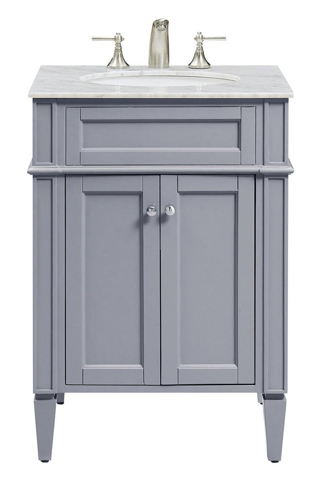 Elegant Furniture & Lighting - Park Ave 24 In. Single Bathroom Vanity Set In Grey - VF-1027 veiw 1