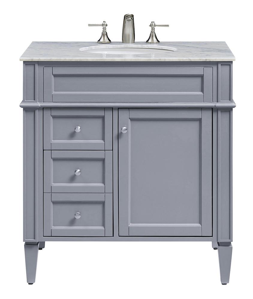 Elegant Furniture & Lighting - Park Ave 32 In. Single Bathroom Vanity Set In Grey - VF-1025 veiw 1