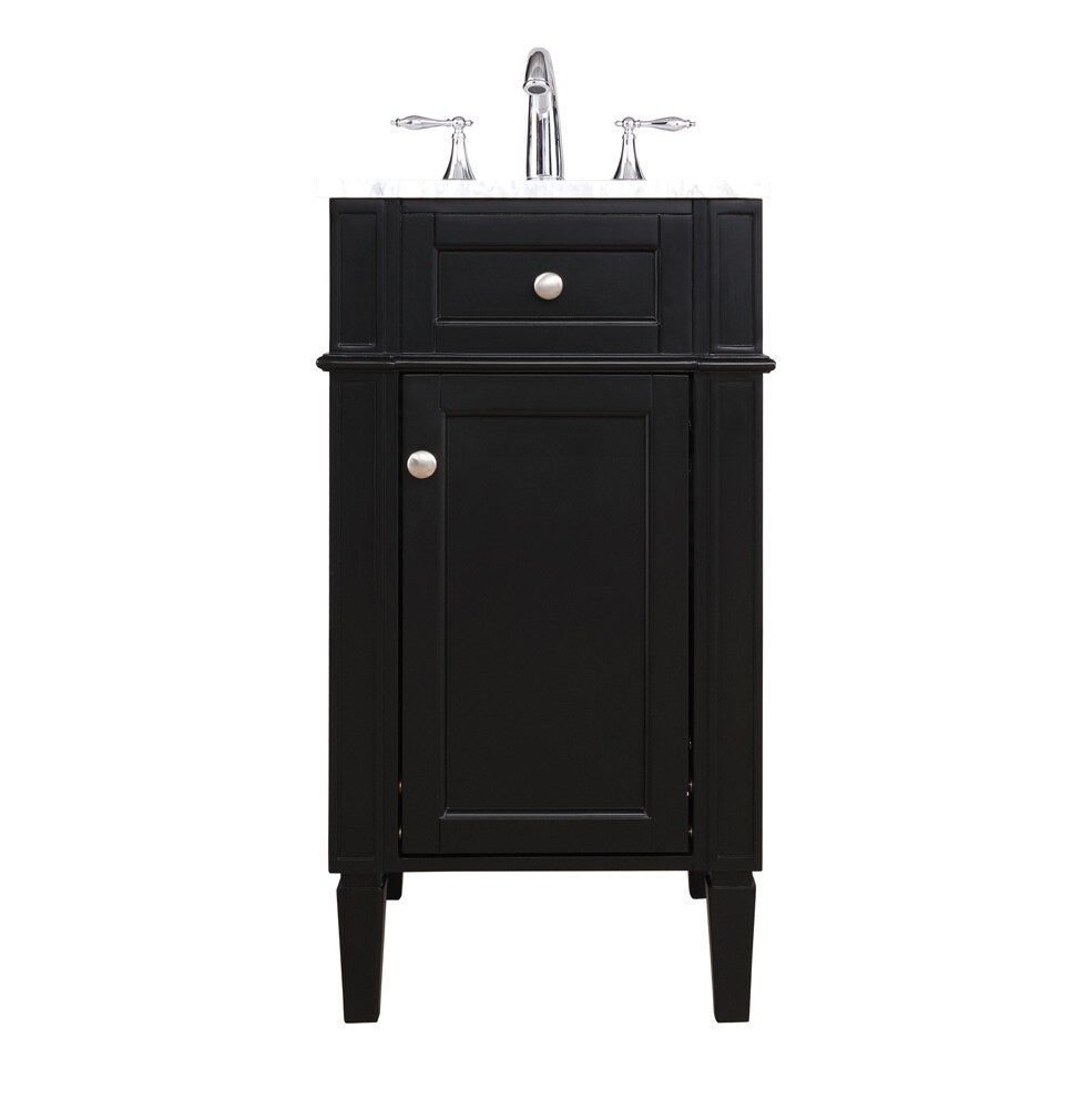 Elegant Furniture & Lighting - Park Avenue 18 inch Single bathroom vanity in Black - VF12518BK veiw 1