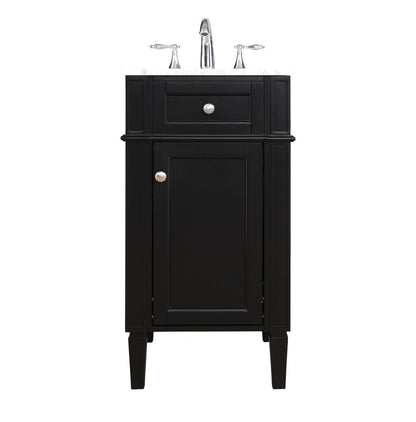Elegant Furniture & Lighting - Park Avenue 18 inch Single bathroom vanity in Black - VF12518BK veiw 1