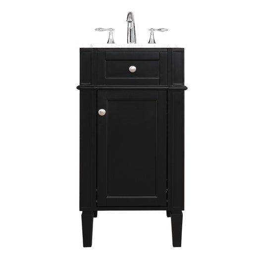 Elegant Furniture & Lighting - Park Avenue 18 inch Single bathroom vanity in Black - VF12518BK veiw 1