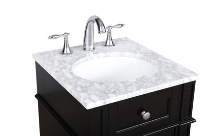 Elegant Furniture & Lighting - Park Avenue 18 inch Single bathroom vanity in Black - VF12518BK veiw 3