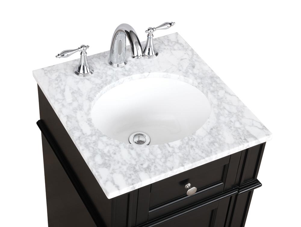 Elegant Furniture & Lighting - Park Avenue 18 inch Single bathroom vanity in Black - VF12518BK veiw 4