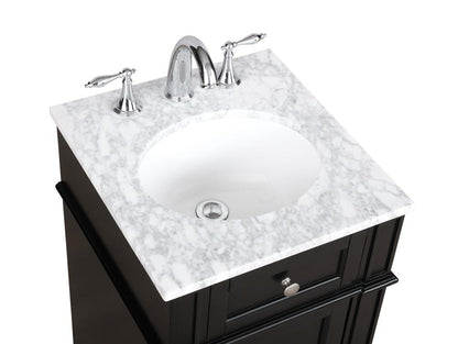 Elegant Furniture & Lighting - Park Avenue 18 inch Single bathroom vanity in Black - VF12518BK veiw 4