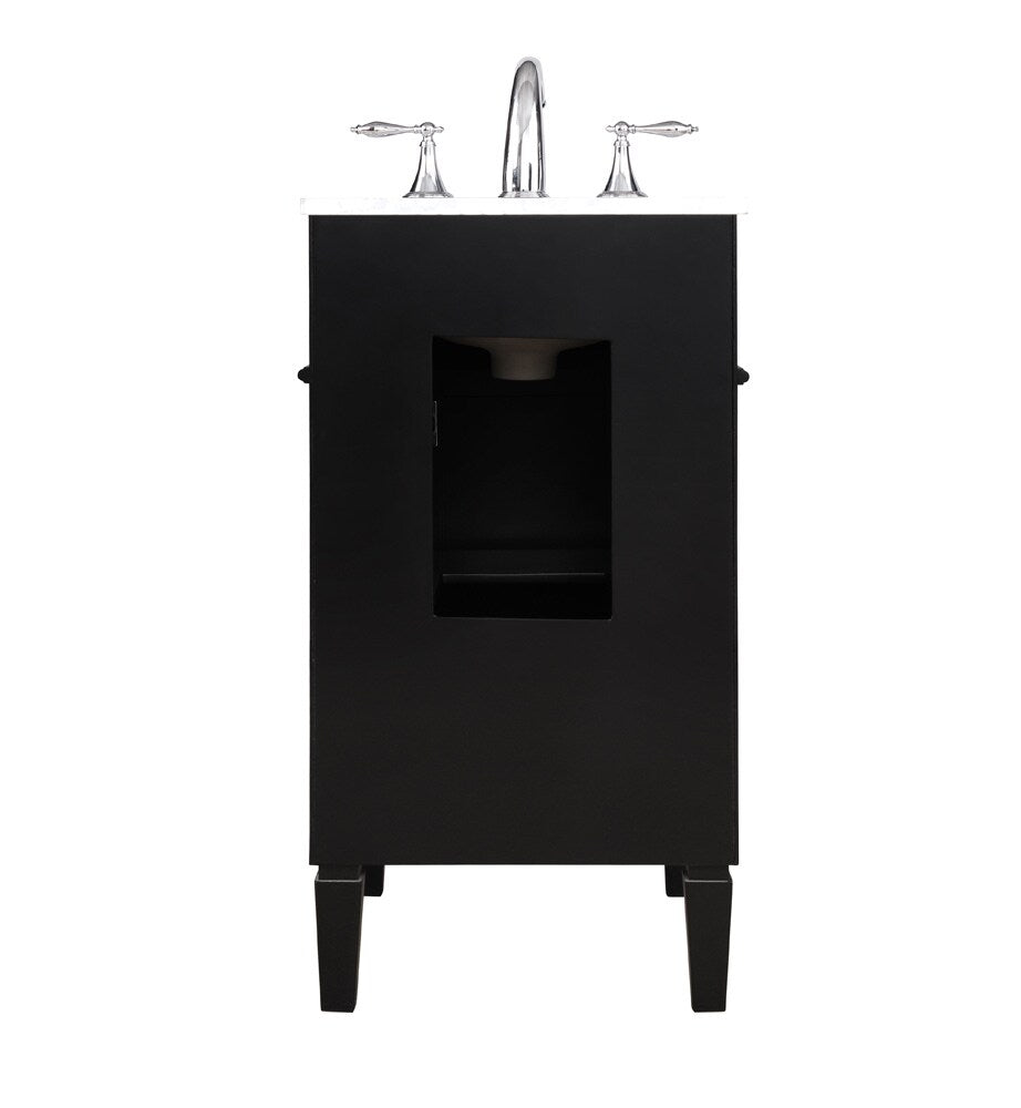 Elegant Furniture & Lighting - Park Avenue 18 inch Single bathroom vanity in Black - VF12518BK veiw 8