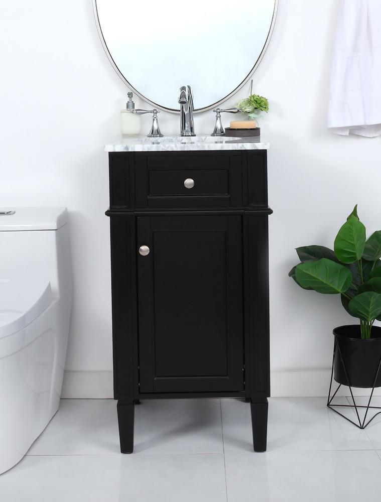 Elegant Furniture & Lighting - Park Avenue 18 inch Single bathroom vanity in Black - VF12518BK veiw 9