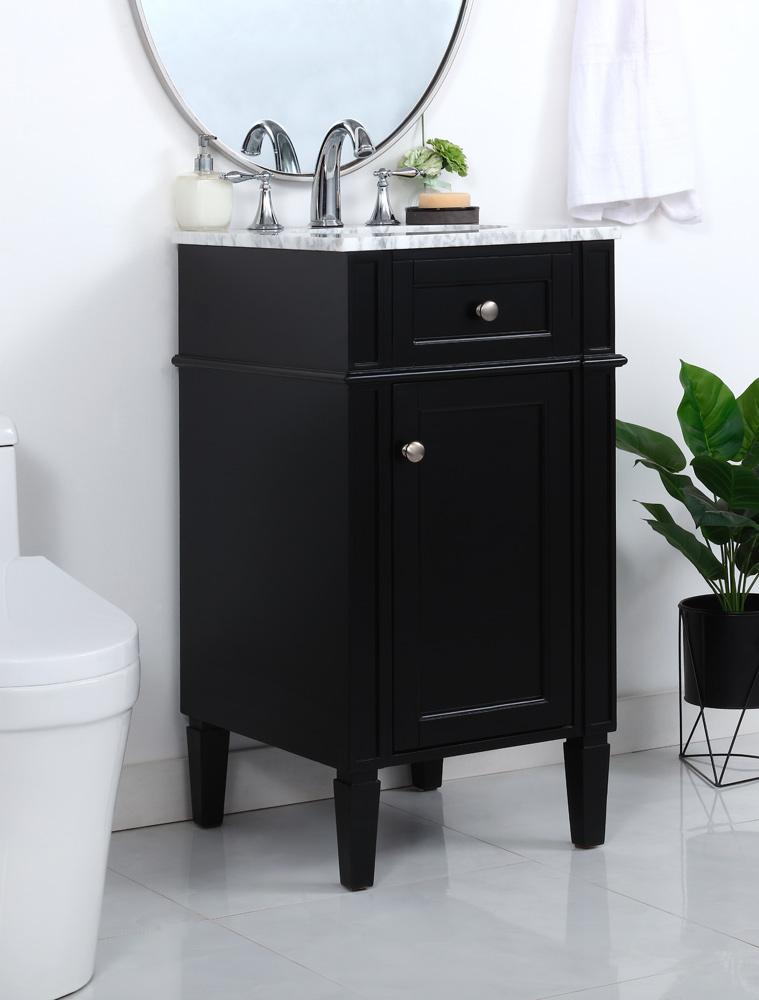 Elegant Furniture & Lighting - Park Avenue 18 inch Single bathroom vanity in Black - VF12518BK veiw 10