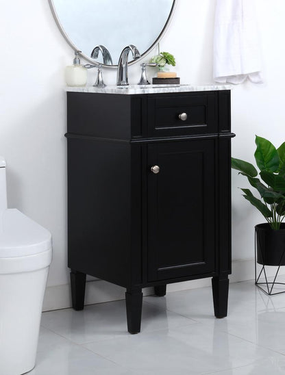 Elegant Furniture & Lighting - Park Avenue 18 inch Single bathroom vanity in Black - VF12518BK veiw 10