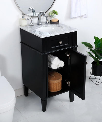 Elegant Furniture & Lighting - Park Avenue 18 inch Single bathroom vanity in Black - VF12518BK veiw 11