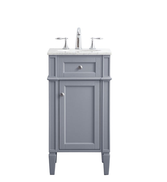 Elegant Furniture & Lighting - Park Avenue 18 in. Single Bathroom Vanity set in grey - VF12518GR veiw 1