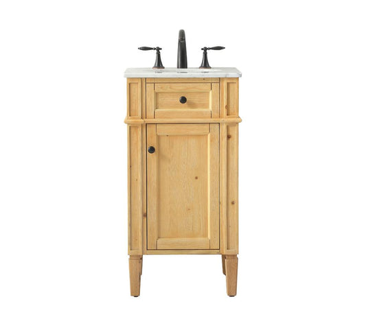 Elegant Furniture & Lighting - Park Avenue 18 inch Single bathroom vanity in natural wood - VF12518NW veiw 1