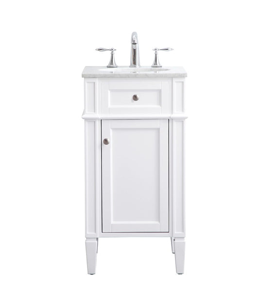 Elegant Furniture & Lighting - Park Avenue 18 in. Single Bathroom Vanity set in white - VF12518WH veiw 1