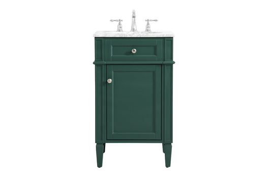 Elegant Furniture & Lighting - Park Avenue 21 inch Single bathroom vanity in green - VF12521GN veiw 1