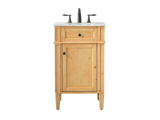 Elegant Furniture & Lighting - Park Avenue 21 inch Single bathroom vanity in natural wood - VF12521NW veiw 1