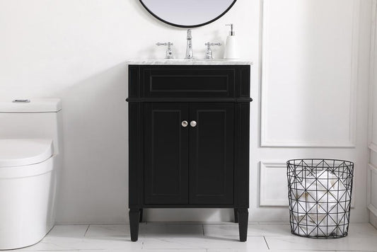 Elegant Furniture & Lighting - Park Avenue 24 inch Single bathroom vanity in Black - VF12524BK veiw 2