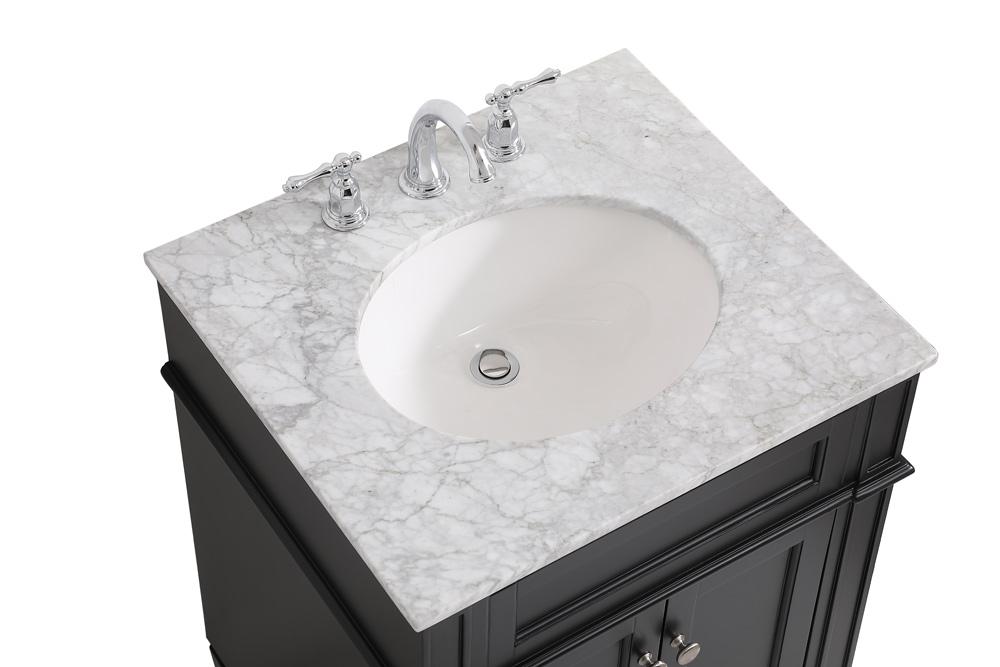 Elegant Furniture & Lighting - Park Avenue 24 inch Single bathroom vanity in Black - VF12524BK veiw 3