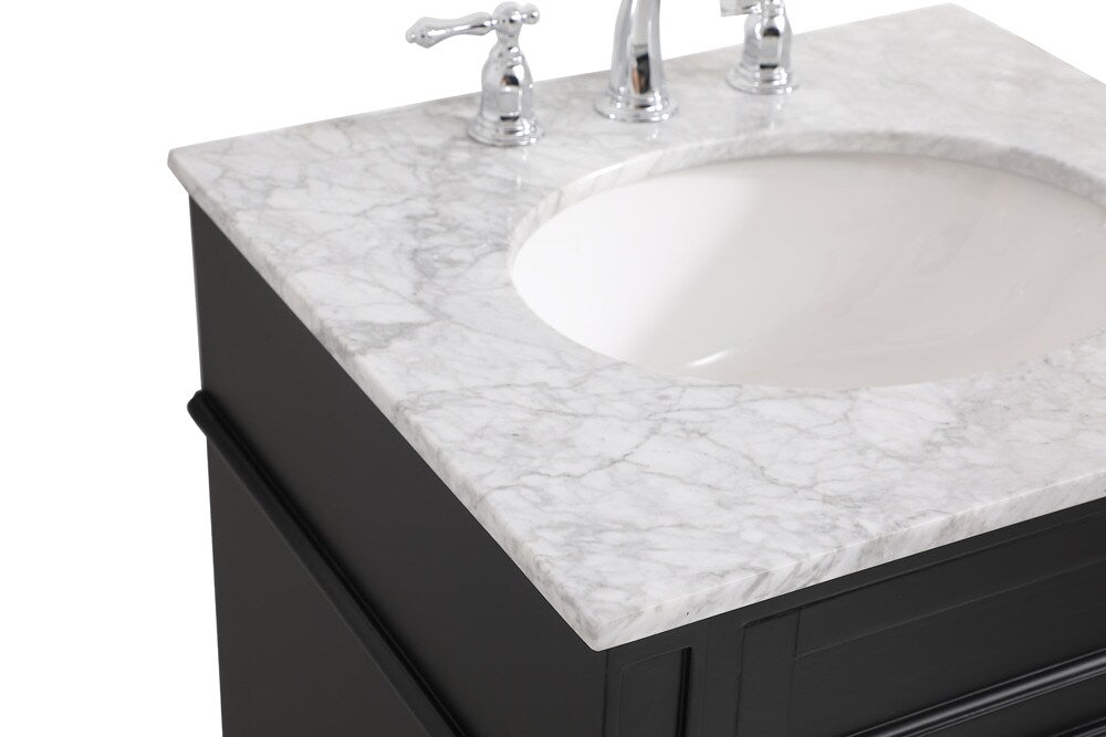 Elegant Furniture & Lighting - Park Avenue 24 inch Single bathroom vanity in Black - VF12524BK veiw 4