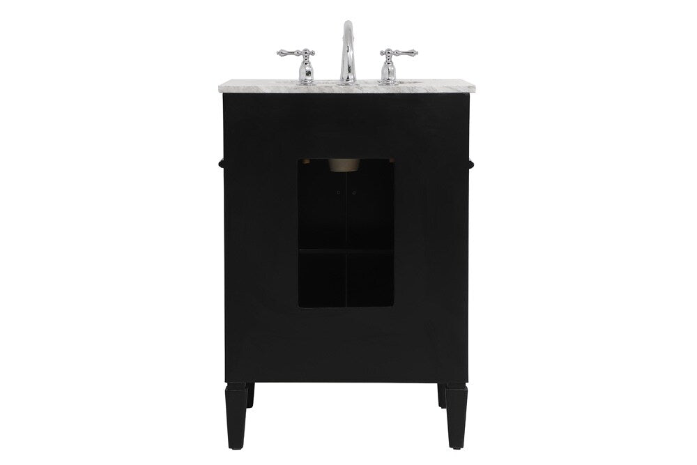 Elegant Furniture & Lighting - Park Avenue 24 inch Single bathroom vanity in Black - VF12524BK veiw 8