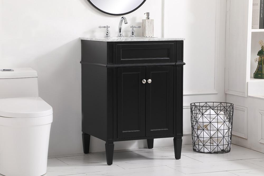Elegant Furniture & Lighting - Park Avenue 24 inch Single bathroom vanity in Black - VF12524BK veiw 9