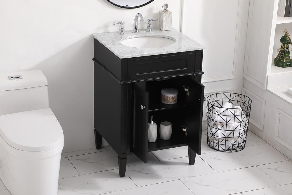 Elegant Furniture & Lighting - Park Avenue 24 inch Single bathroom vanity in Black - VF12524BK veiw 10