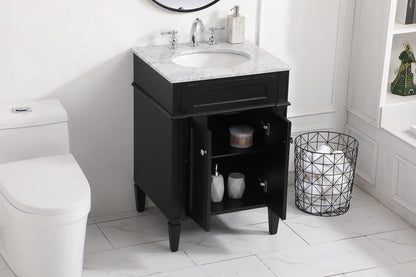 Elegant Furniture & Lighting - Park Avenue 24 inch Single bathroom vanity in Black - VF12524BK veiw 10