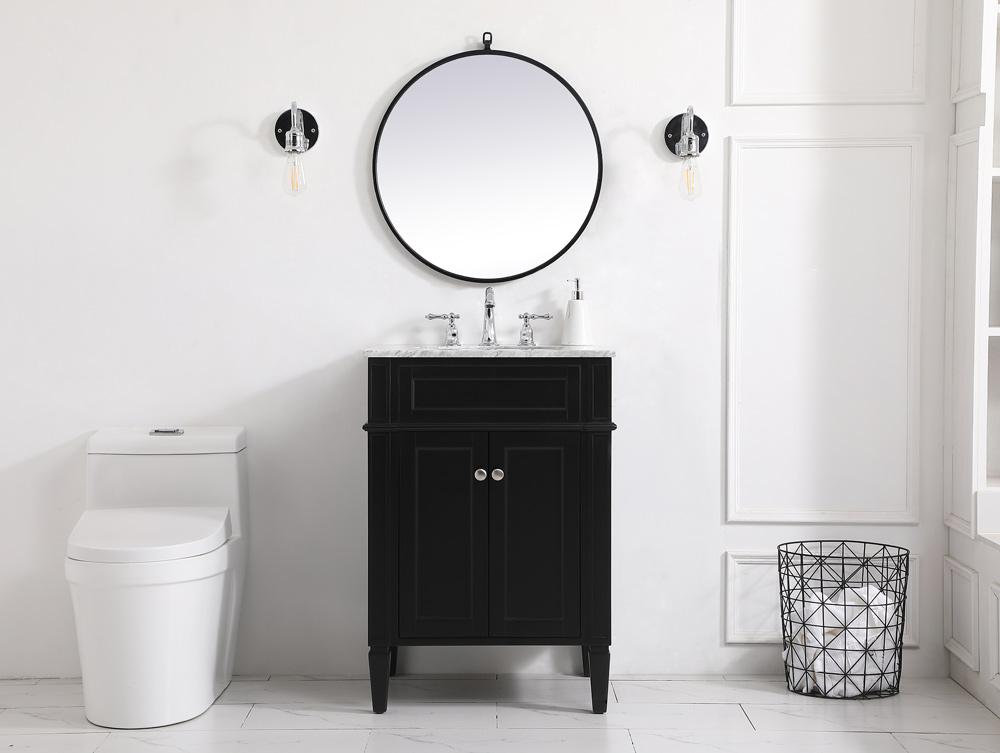 Elegant Furniture & Lighting - Park Avenue 24 inch Single bathroom vanity in Black - VF12524BK veiw 11