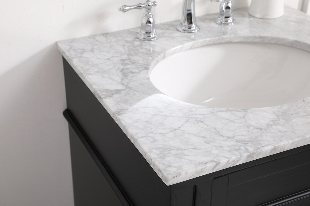 Elegant Furniture & Lighting - Park Avenue 24 inch Single bathroom vanity in Black - VF12524BK veiw 12